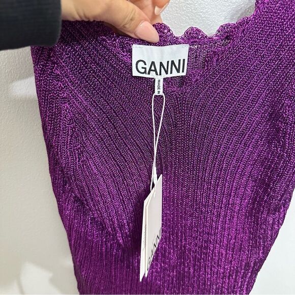 GANNI Metallic Strap Top - Picture 5 of 9